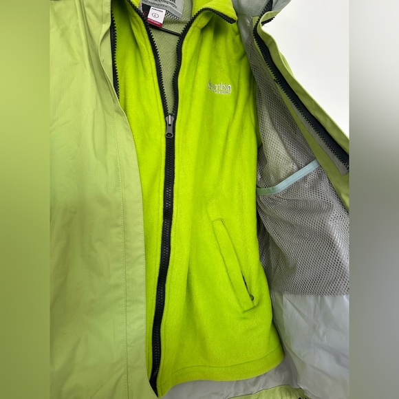 Columbia TITANIUM OMNI TECH Women Jacket Coat Lime Green Shell Ski Snowboard Y2K - Picture 6 of 17